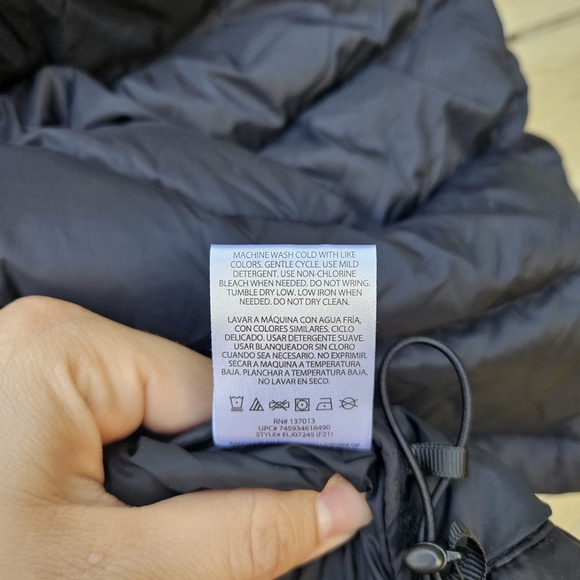 Eddie Bauer black 650 fill down and feather quilted vest medium - Picture 7 of 7